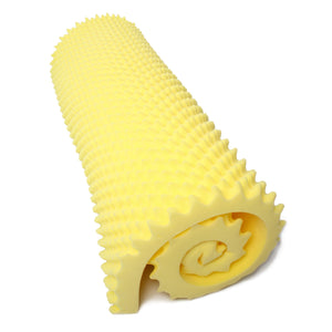 Convoluted/Eggbox Mattress Topper - ThinkCosy - Yellow - Extra Length