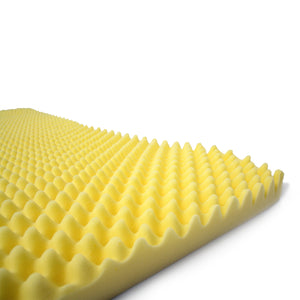 Convoluted/Eggbox Mattress Topper - ThinkCosy - Yellow - Extra Length