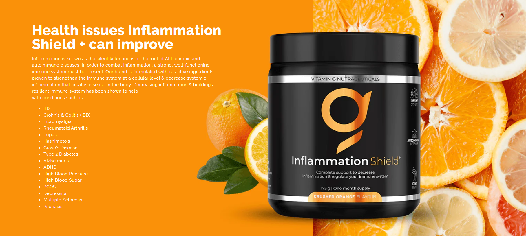 Vitamin G Inflammation Shield + (Complete support to decrease inflammation & regulate your immune system)