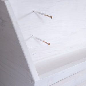 Bookshelf - Wooden - Whitewashed Pine