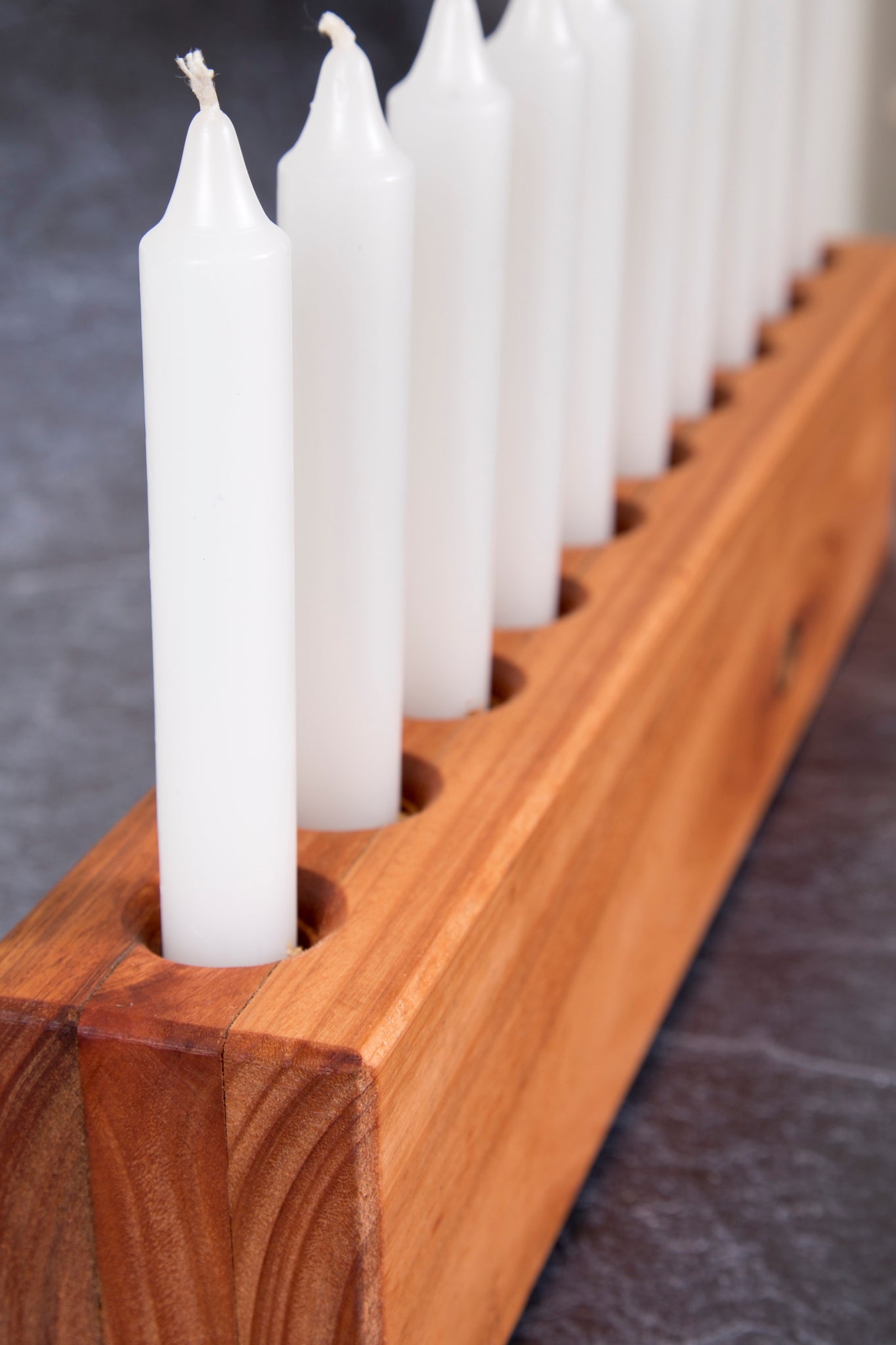 Candle Holder - Wooden - ThinkDeco - 12 holes