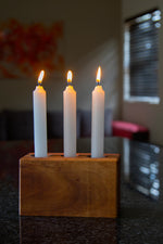 Load image into Gallery viewer, Candle Holder - Wooden - ThinkDeco - 3 holes
