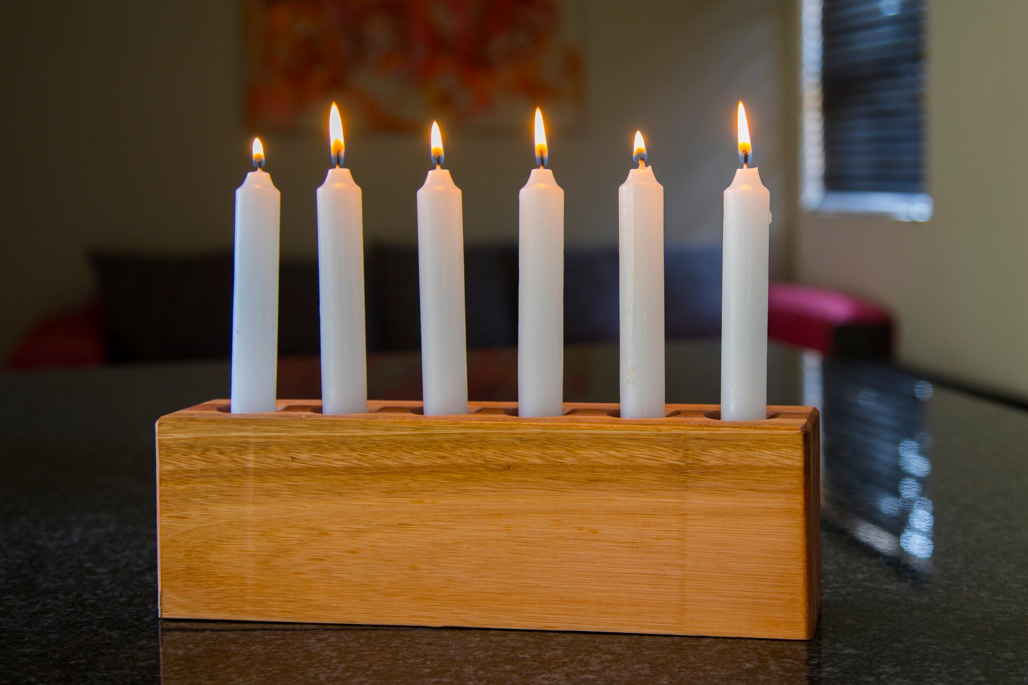 Candle Holder - Wooden - ThinkDeco - 6 holes