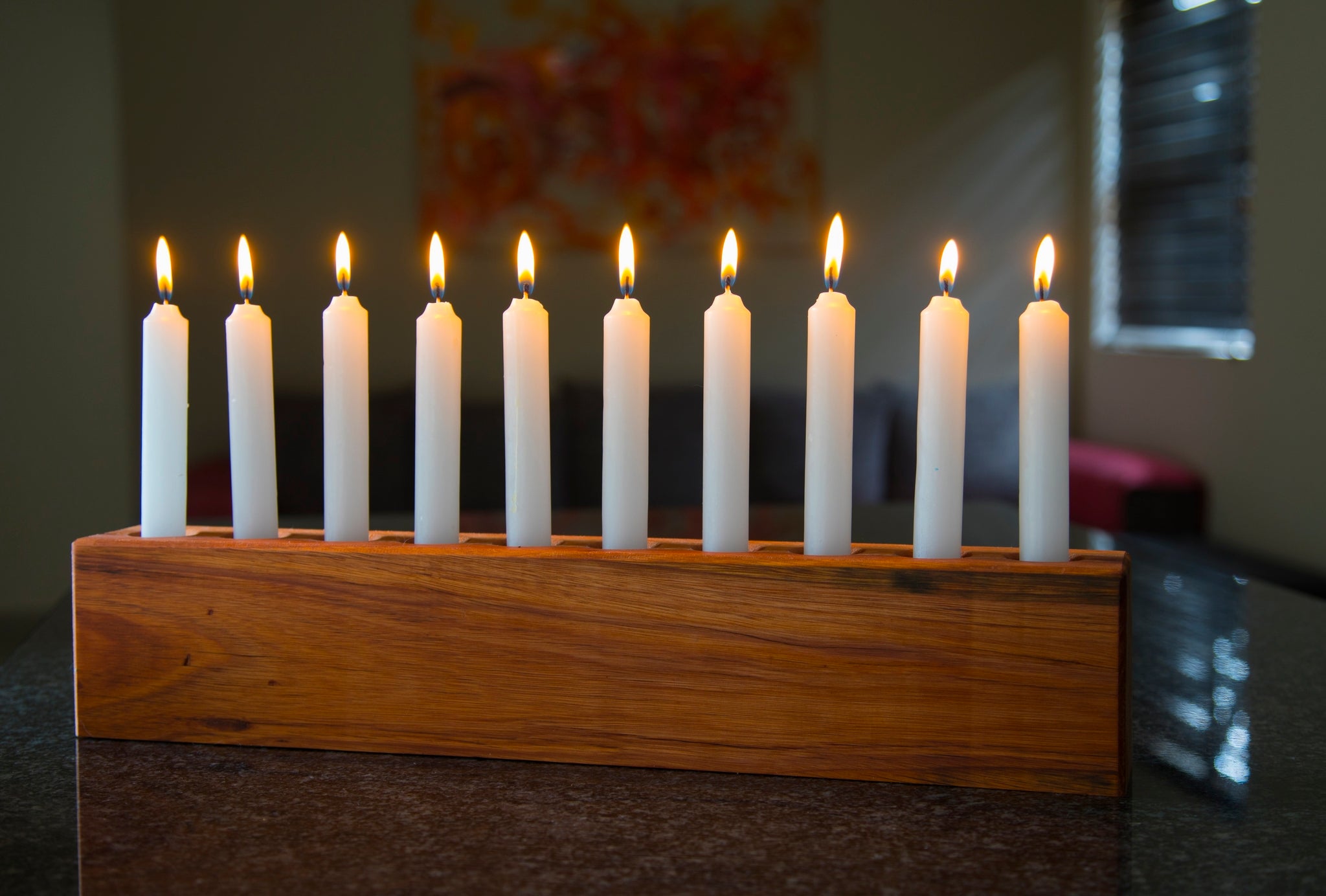 Candle Holder - Wooden - ThinkDeco - 12 holes