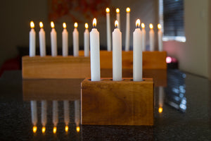 Candle Holder - Wooden - ThinkDeco - 12 holes