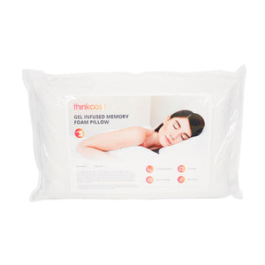 Memory Foam Contour Pillow - Gel Infused - Cosy Light - Thinkcosy