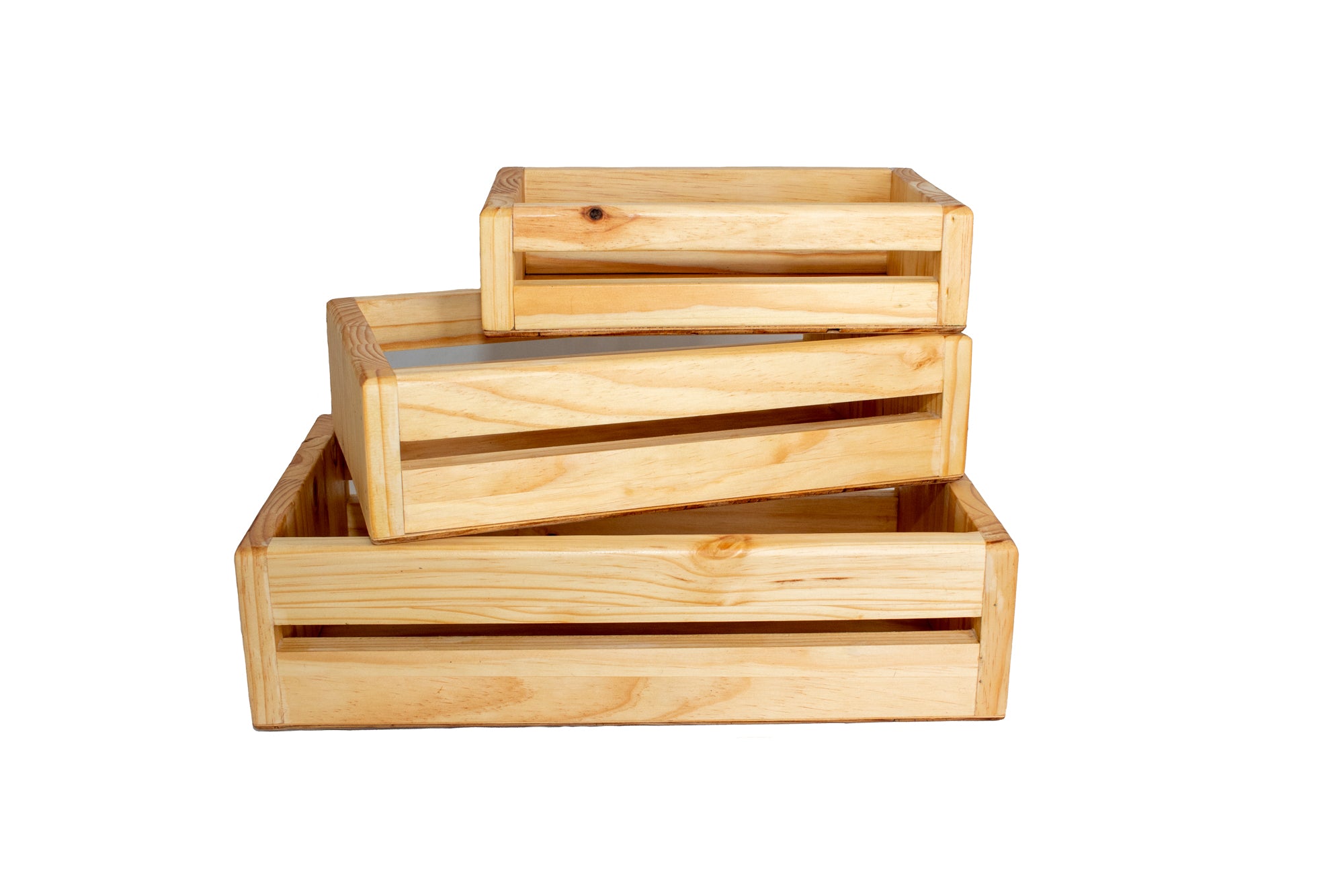 Storage Box Set – Wooden (Varnished Pine)