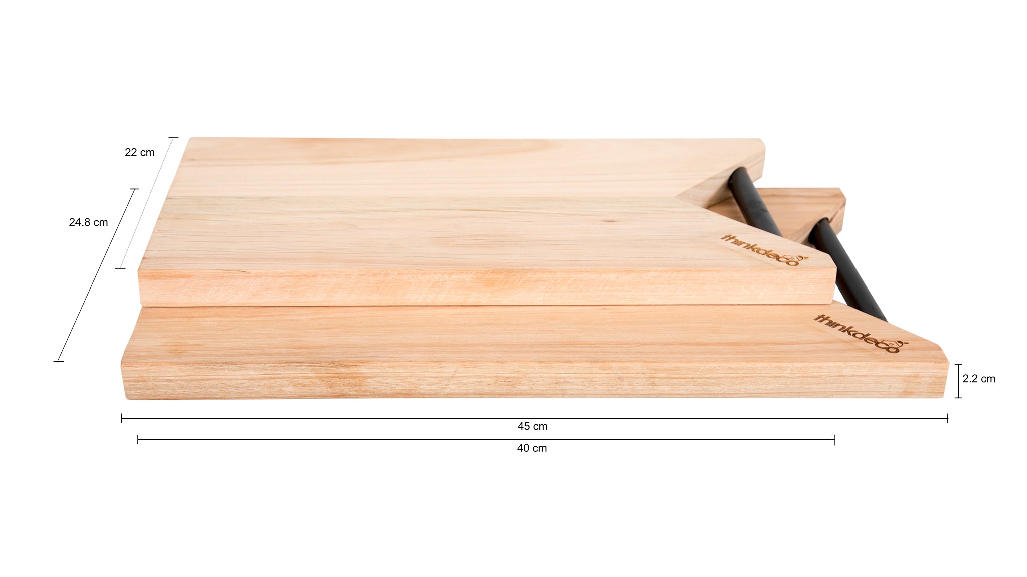 Wooden Cutting Boards - Modernist (2 Pack-Raw) - ThinkDeco