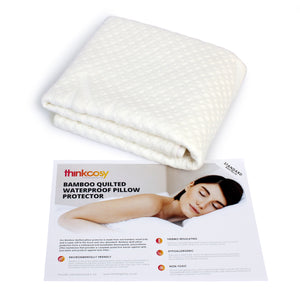 Bamboo Quilted Waterproof Pillow Protector - ThinkCosy