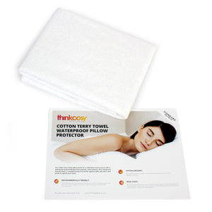 Cotton Terry Towel Waterproof Pillow Protector - ThinkCosy