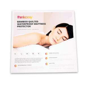 Bamboo Quilted Waterproof Mattress Protector - ThinkCosy - Standard Length